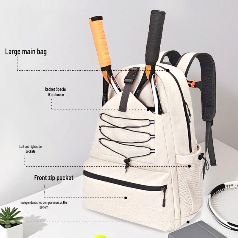 Multifunktionaler Pickleball- & Tennis-Rucksack mit großem Fassungsvermögen für das Training im Freien