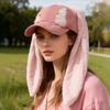 Baseballkappe mit Plüschhasenohren, flexibler Snapback-Verschluss, Dad-Cap, Anime-Kopfbedeckung für Frauen und Teenager, Mottoparty, Musikfestival