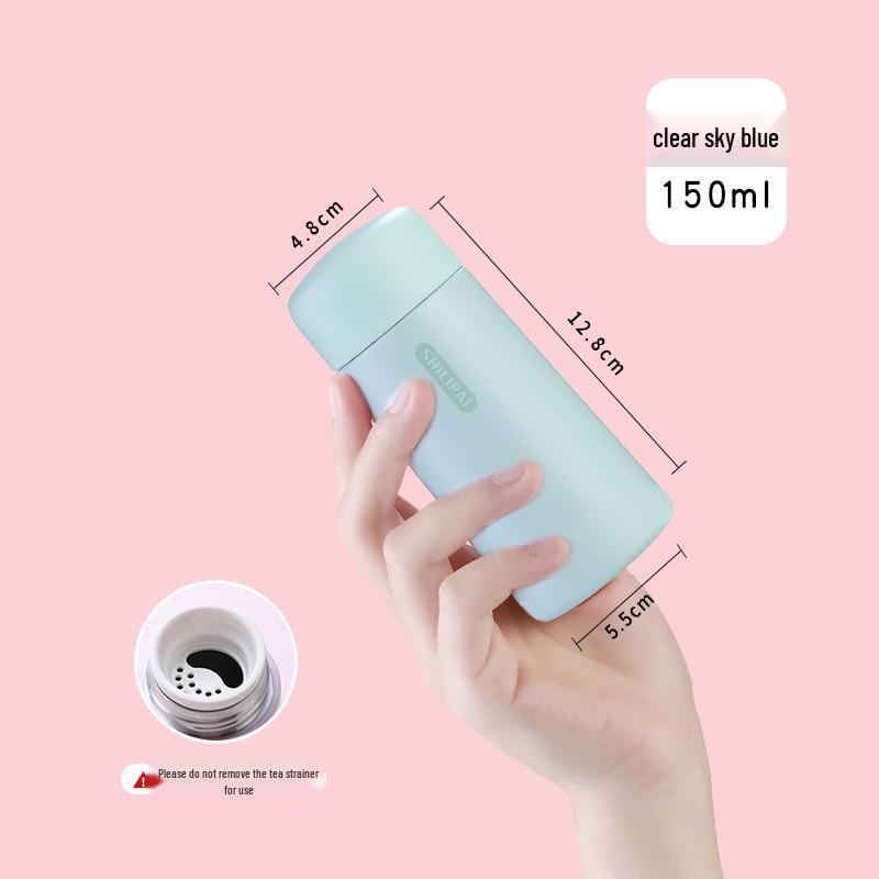 Мини карманный термос для воды из нержавеющей стали - 316 пищевого качества, стильный дизайн для девочек 150ml