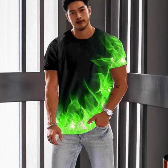Men's 3D Printed T-Shirt Graphic Outdoor Short Sleeve Neck T-Shirt Top Tees Pullover Streetwear