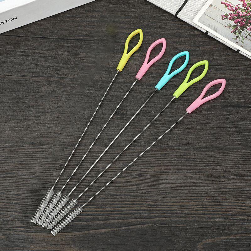 

5/10 шт. Инструмент для чистки, всасывающая трубка, щетка из нержавеющей стали, мягкая щетка для волос, детская чашка для воды, нейлоновая трубка, щетка для чистки бутылочек 5PCS