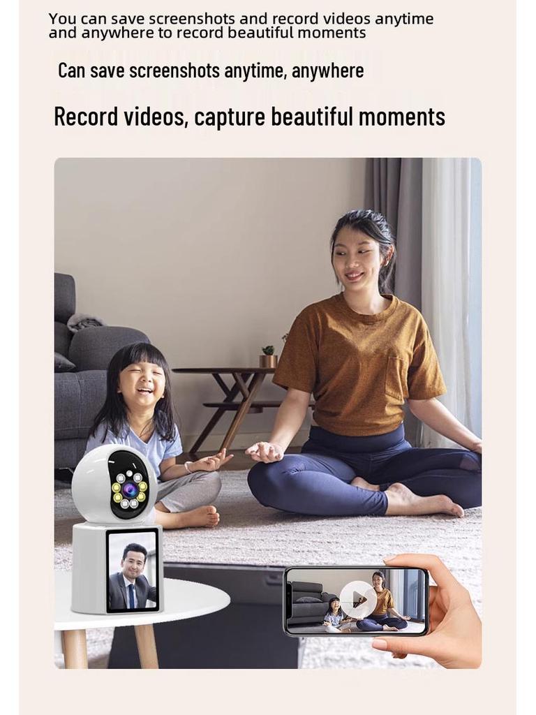 Ultra-Clear 360° Indoor WiFi Camera with Two-Way Video for Elderly Surveillance