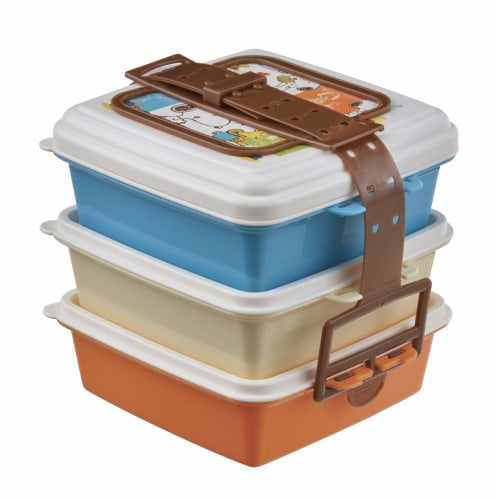 T-World Large Lunch Box, Yellow, 34 x 27.8 x 20.5 cm (H), "Snoopy Comic" Design, 4000Y, Pack of 5