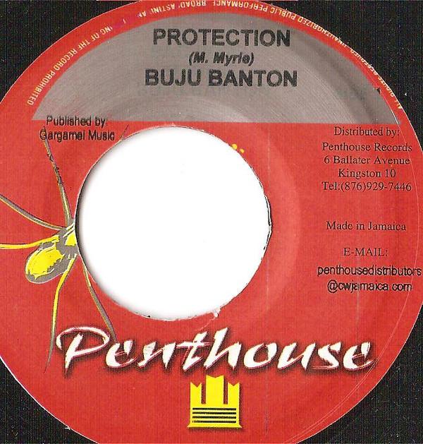 7inch Record BUJU BANTON - Protection NONE Penthouse Recor Jamaica Reggae, Ska & Dub Used