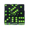 10pcs Game Dice 6 Sided 16mm Black Acrylic Dice Standard Colored Dots for Board Game Classroom Math Accesories