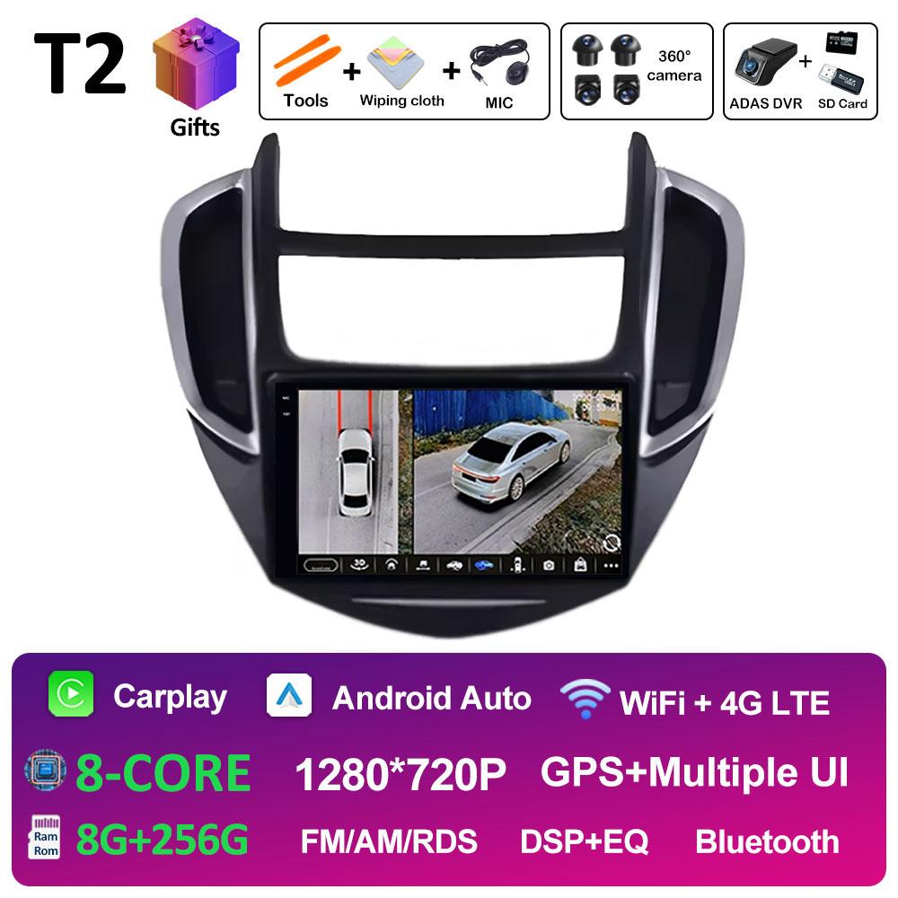 Wireless Carplay pentru Chevrolet Trax 2014 2015 2016 Radio Player Bluetooth DSP Stereo Android Auto 2.5D Ecran tactil Unitate principală 4G