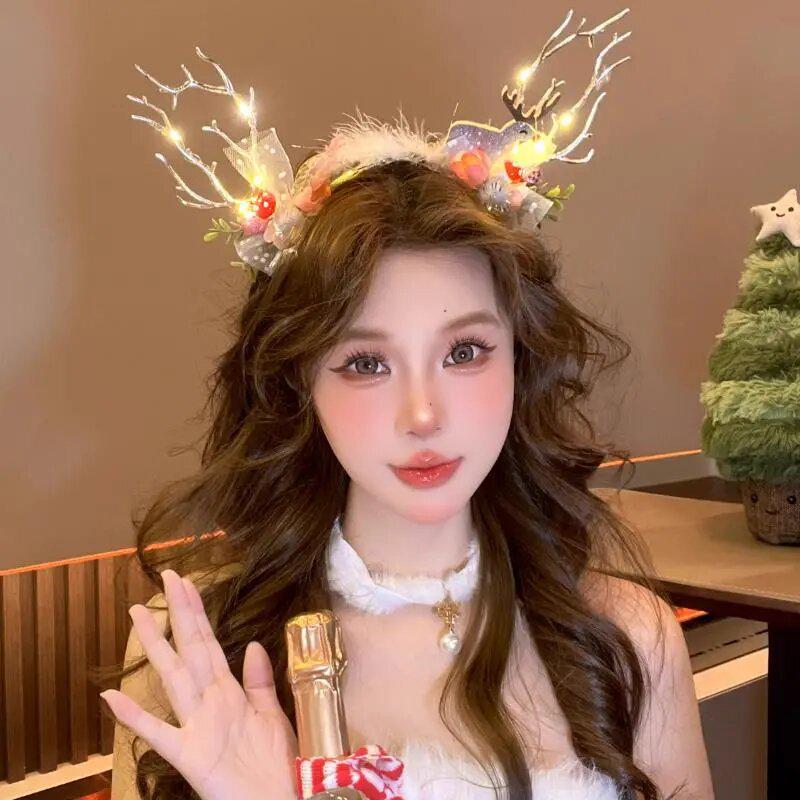 2025 Weihnachts-Geweih-Stirnband für Kinder - Feiertags-Haarschmuck