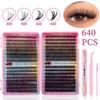 10-16mm False Eyelashes Natural Look Eyelash Extension Kit Cluster Lashes Kit  Makeup Tool