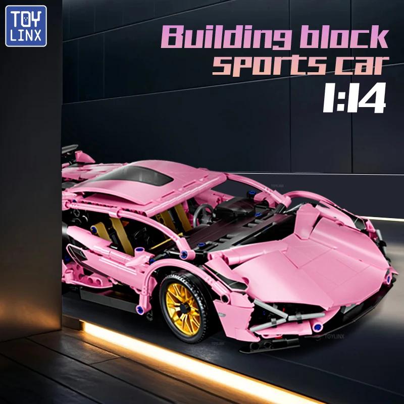 ToylinX 1314 יחידות אבני בניין טכניות מכונית מרוץ ספורט רכב מהיר דגם עיר מכני לבנים סופר צעצועי פאזל מתנות
