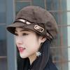 Face-Slimming Women's Beret: Loose Fit, Short Brim Newsboy Painter Hat for Spring & Autumn