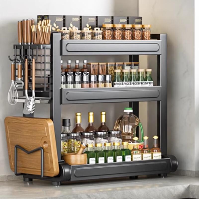 Multi-functional 3-Tier Kitchen Countertop Organizer Rack