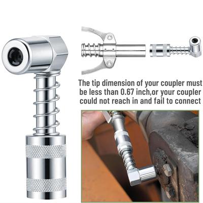 Carbon Steel Lubrication Accessory Kit 90° Needle Nozzle Dispenser Injection Needle for Maintenance Machine Upkeeping