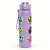 1PC Cute Monster Face Collection 750ml Color Plastic Sports Water Bottle Leakproof Flip Straw Lid Suitable for Sports Office Home Use