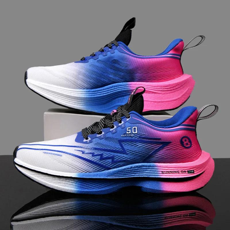 Sports Shoes Unisex Sneakers Light Anti-Slip Training Shoe New Men's Carbon Plate Running Shoes Soft Cushion Shock Absorbing