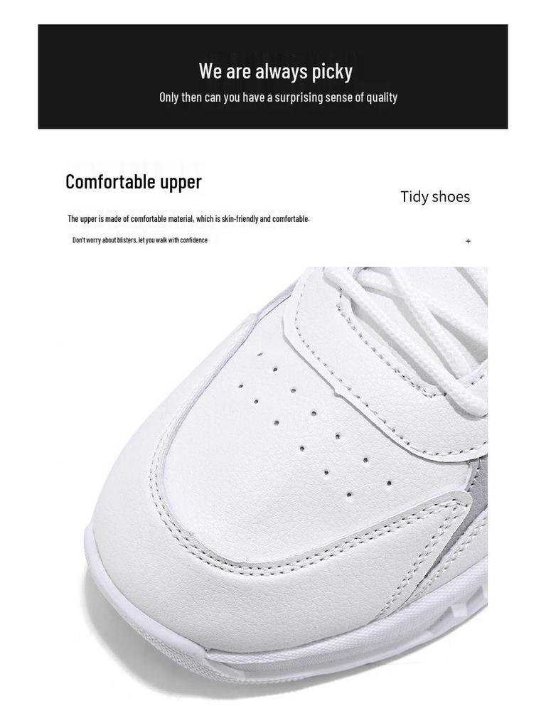 Autumn Men's High-Top White Fashion Sports Shoes - Trendy Running Casual Dad Shoes