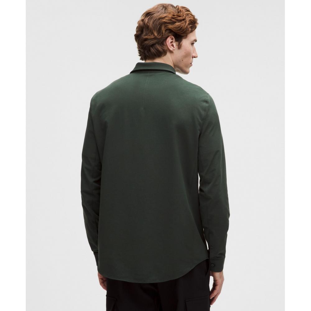 Lululemon Commission Long Sleeve Shirt  Pocket Rainforest Green