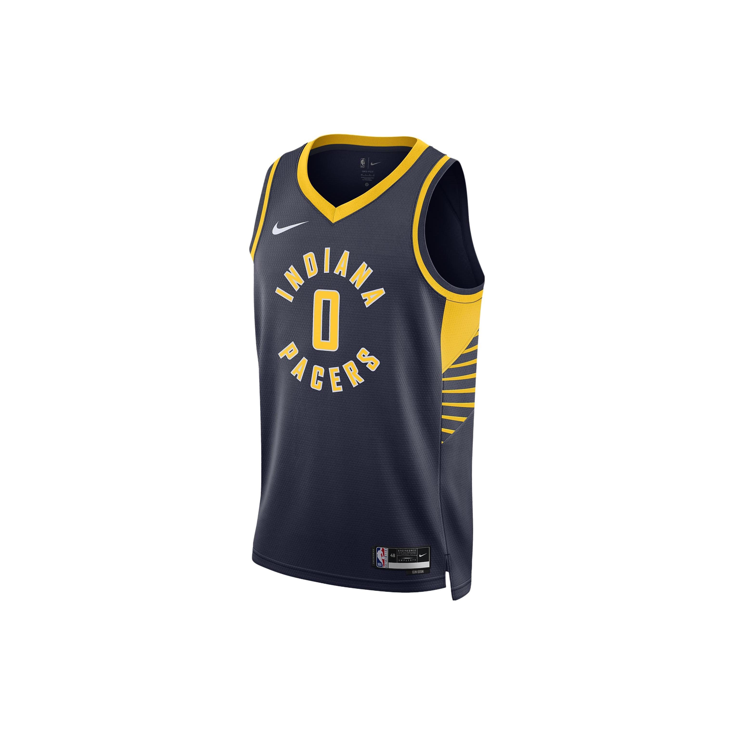 Nike NBA Tyrese Haliburton Indiana Pacers 2022/23 Icon Edition Swingman Jersey #0 Men s DN2007-424 XXXL