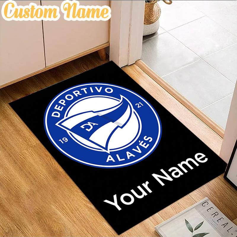 Custom Name Deportivo Alaves Crest  Rug, Office Rug, Chair Rug, Carpet for Living Rooms, Doormat Game Rug Home Decor Christmas Gifts