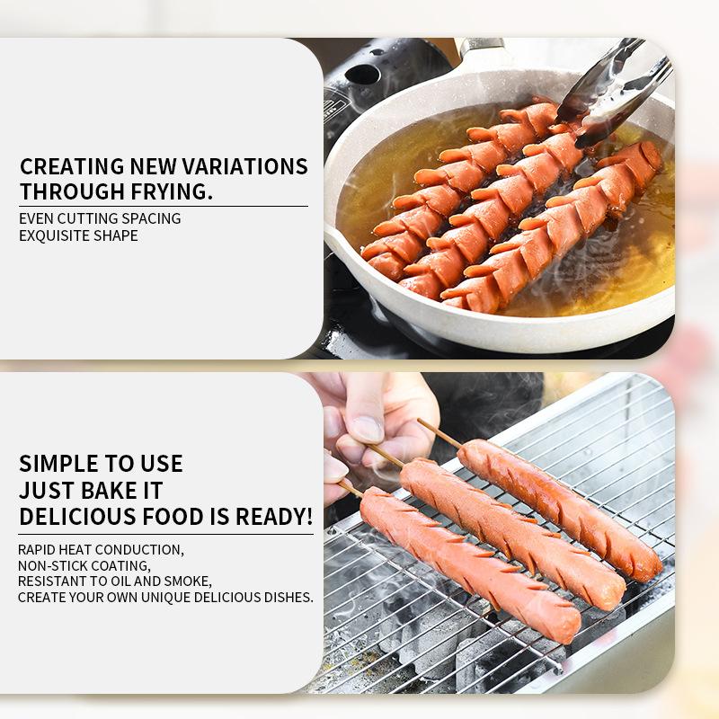 Kitchen Gadget  Dog Sausage Slicer Tool Plastic Multifunctional Dog Slicer Sausage Cutter Vegetable Strawberry Slice Tools