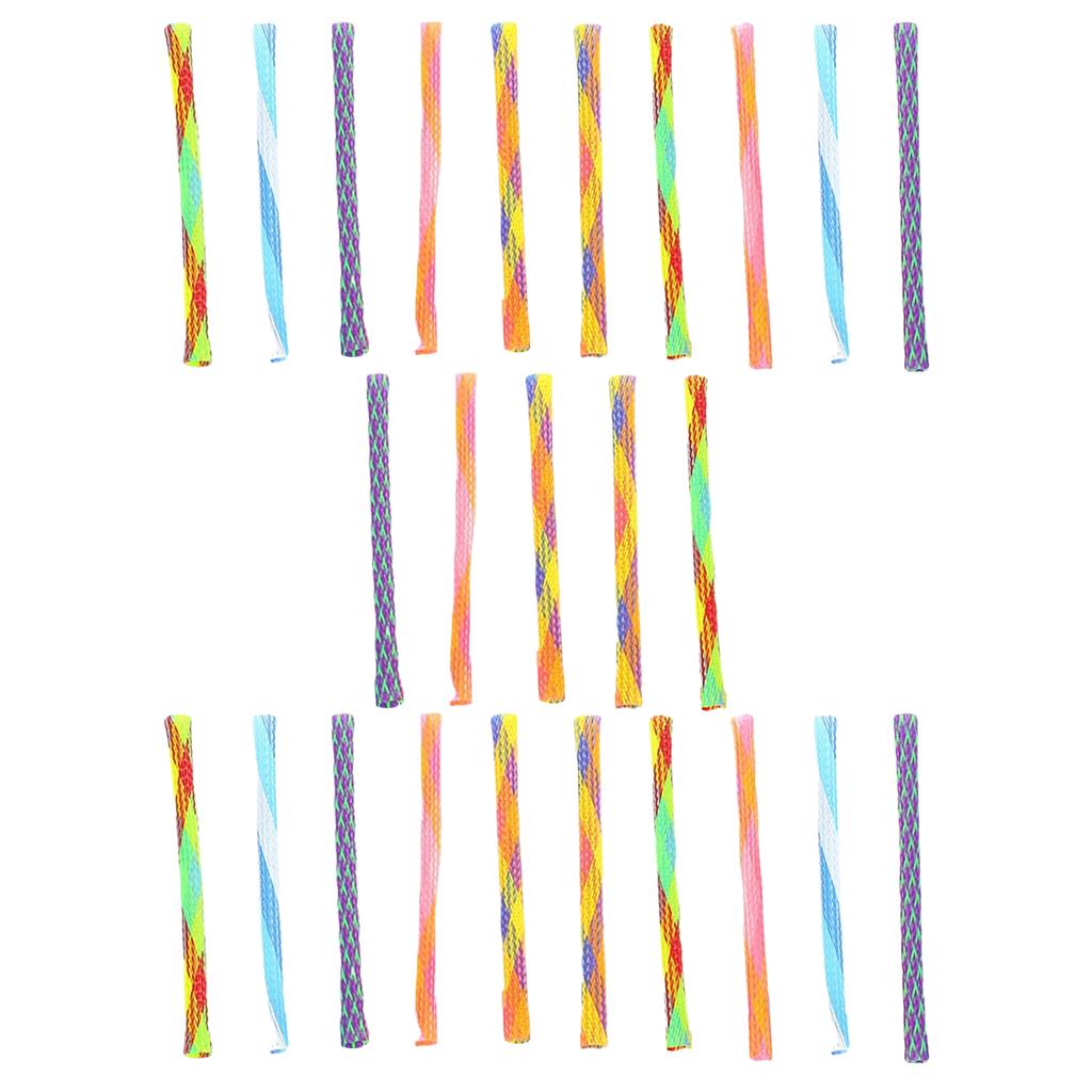 25Pcs Cat Tube Woven Cat Toy Kitten Toy Interactive for Cat Teething Chewing Spring Tube for Cat To Exercise Gift