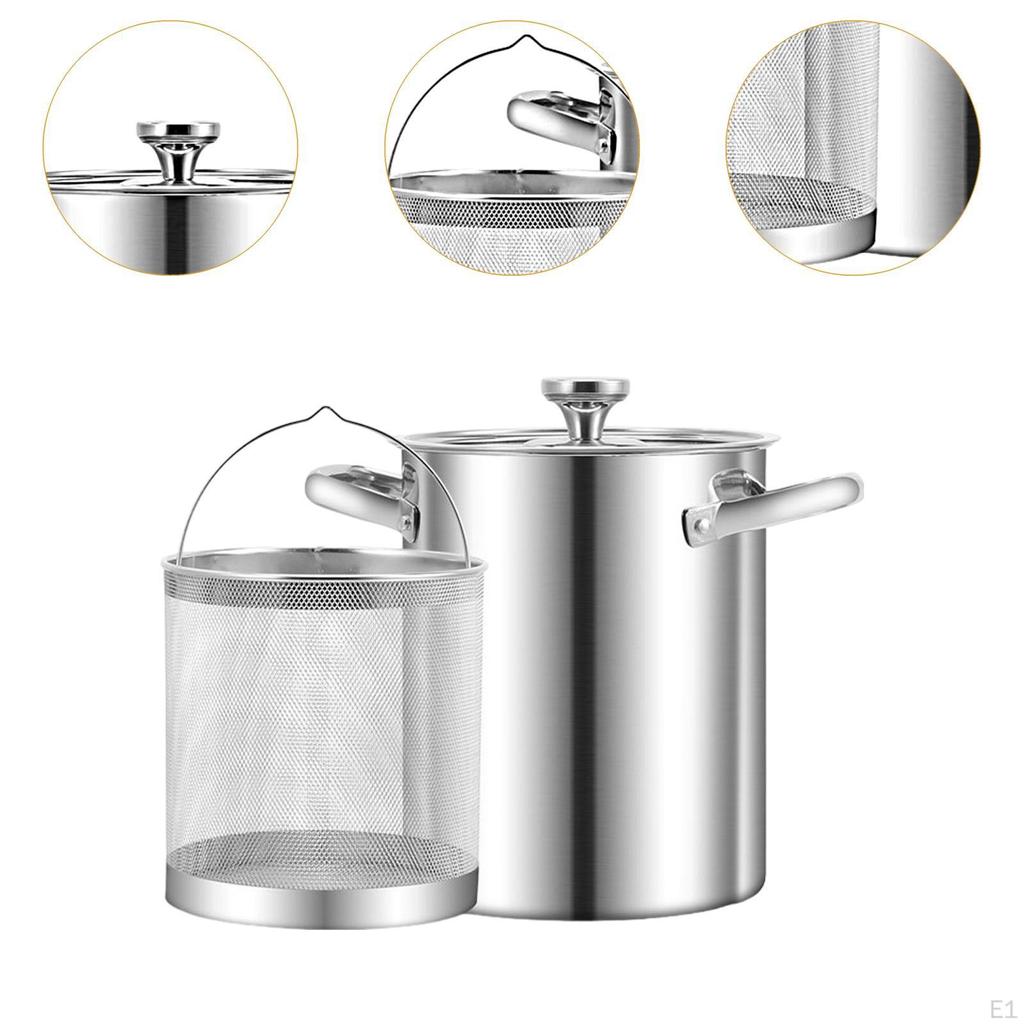 Deep Fryer Pot Stainless Steel Frying Pan with Basket Cookware Kitchenware Asparagus for