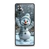 Christmas Snowman Phone Case Cover for Redmi 14C 10C Note 15 14 13 12 10 11 K40 Pro Plus 5G Shockproof Soft TPU Shell Funda Bag