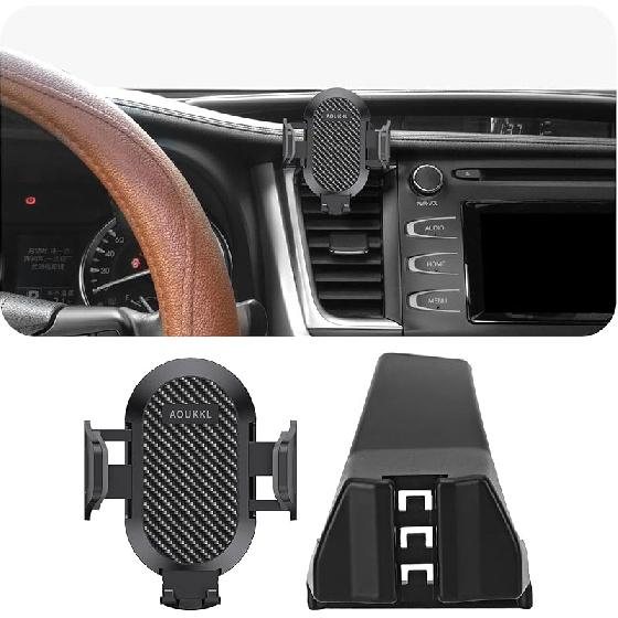 Car Phone Holder Fits for Toyota Highlander 2008-2013 Accessories,Thick Cases Friendly,Cell Phone Mount for 4.7-7 In Phones,360 Degree Rotation,Easy