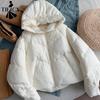 TIFICY Moda donna casual autunno inverno tinta unita stampa maniche lunghe giacche e cappotti piumini