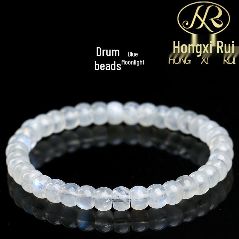 

Браслет из бусин-барабанов с синим лунным камнем Hongxirui - Старый стиль, бусины в виде дисков с прямой огранкой Approx. 6*4MM/strand