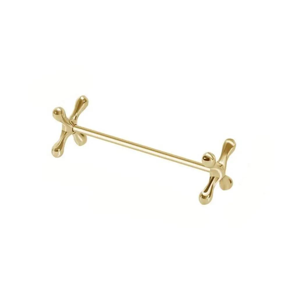 Kitchen Gadget Barbell Shape Chopstick Pillow Stainless Steel Japanese-style Spoon Holder Electroplate Fork Stand Dining Table