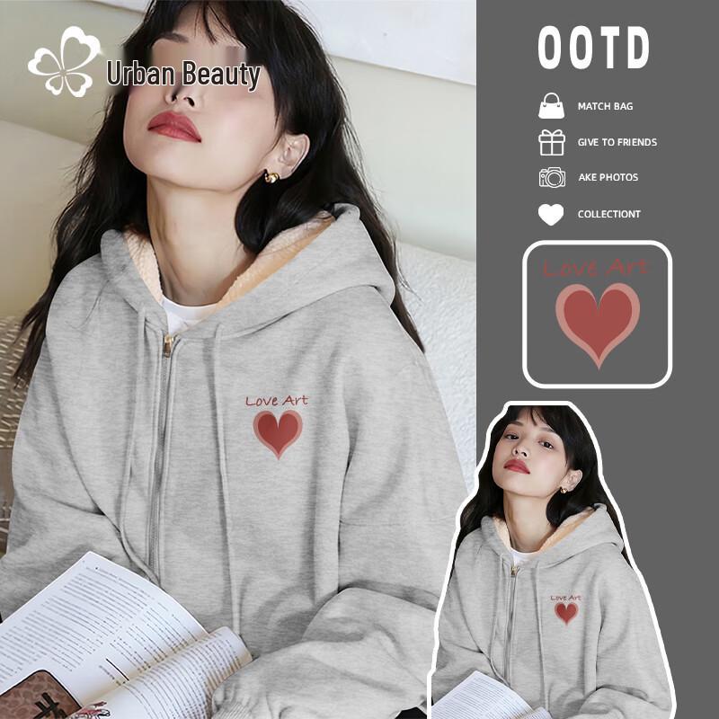 

Women s Fleece-Lined Hooded Zip-Up Sweatshirt Jacket 2XL