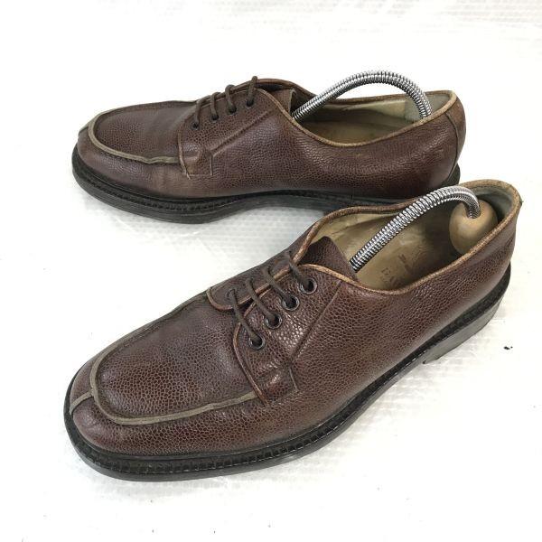 

Italy Vintage Hawkins Mackay U-Tip Pebbled Leather Shoes 41 26-26.5cm Brown