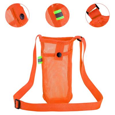 Water Bottle Carrier Bag Mesh Bottle Pouch Holder Adjustable Shoulder Strap