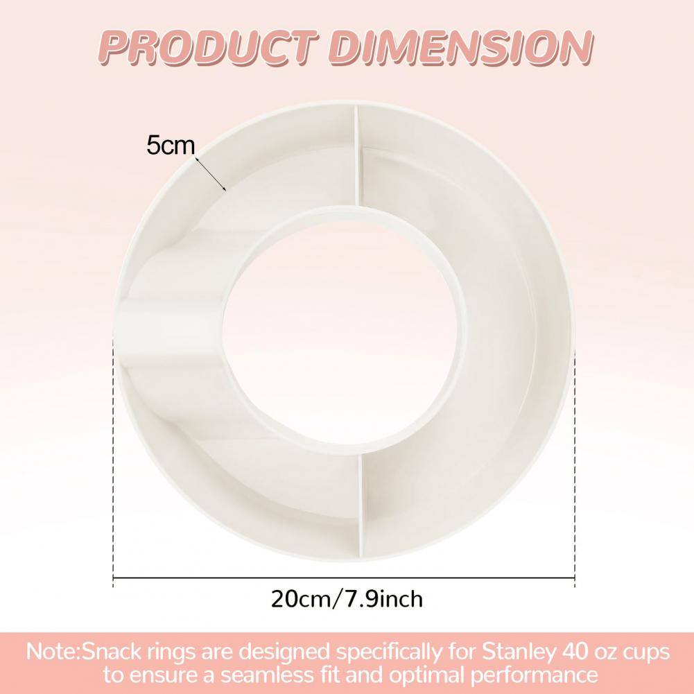 Compartment Plate For Food 2 In 1 Reusable Hollow Food Tray Snack Bowl Put On Beverage Cup Take Out To Go Outdoor Activity Picnic Stadium