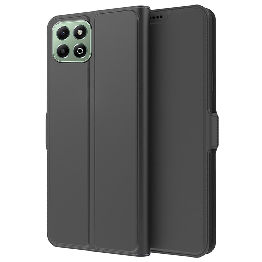 

For Honor X6b 4G Case Shockproof TPU Inner Shell Leather Phone Cover Card Slot Black