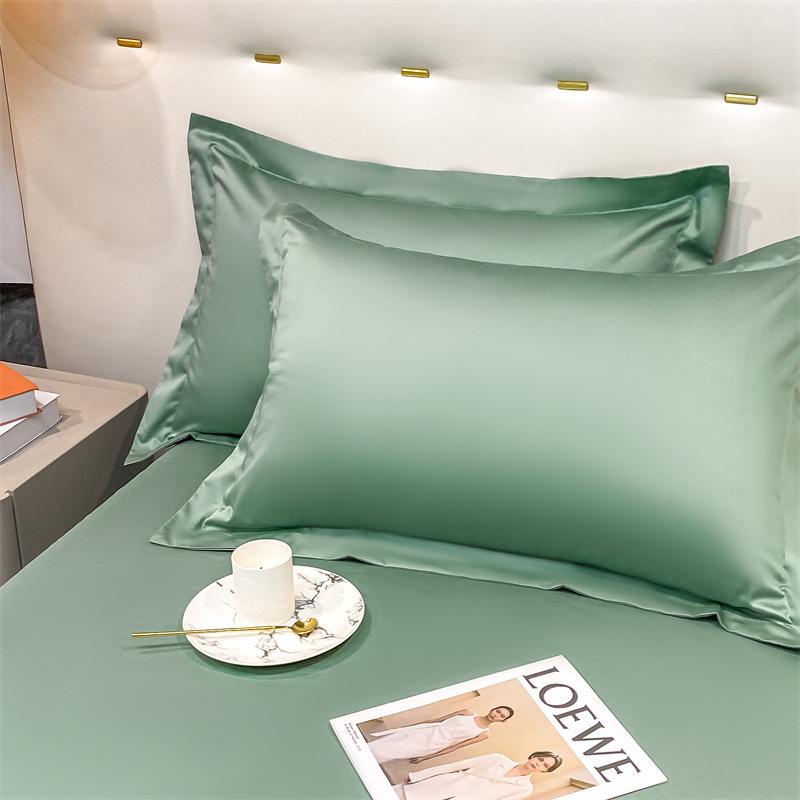 Pure Cotton Solid Color Long-Staple Pillowcase Pair – 100% Xinjiang Cotton, Single Piece, Simple Plain Design
