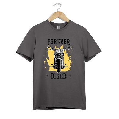 Forever Biker T-Shirt – Kühne Motorradgrafik auf der Vorderseite für Fahrer und Motorradfans