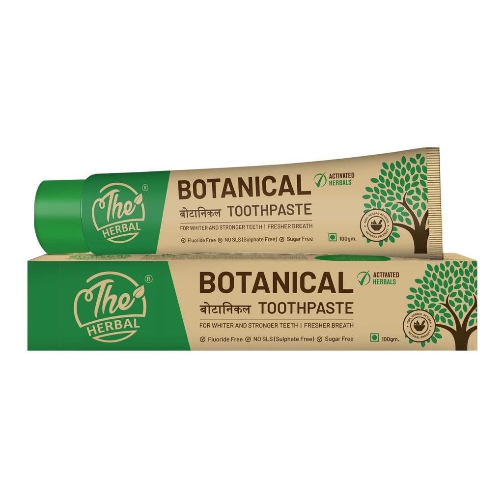 Pasta de Dente Botânica 100g | Ativos 100% Naturais | Pasta de Dente Para Dentes Brancos, Dentes Mais Fortes e Hálito Fresco