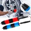 Detailing Design Auto Wheel Cleaning Brush Long Handle Rim Tire Detailing Brush  Engine Cleaning