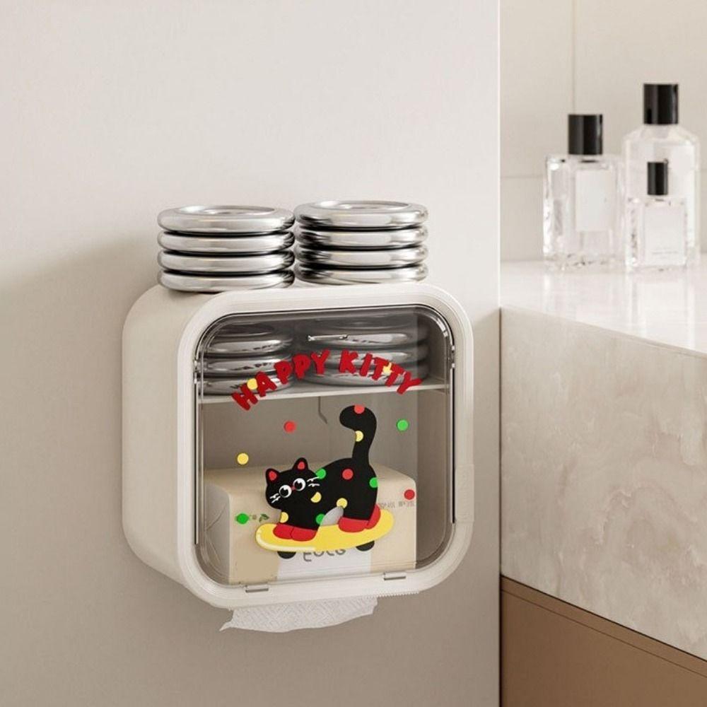 Wandmontierter Toilettenpapierhalter Kunststoff Toilettenpapierhalter Cartoon Taschentuchhalter für Badezimmer