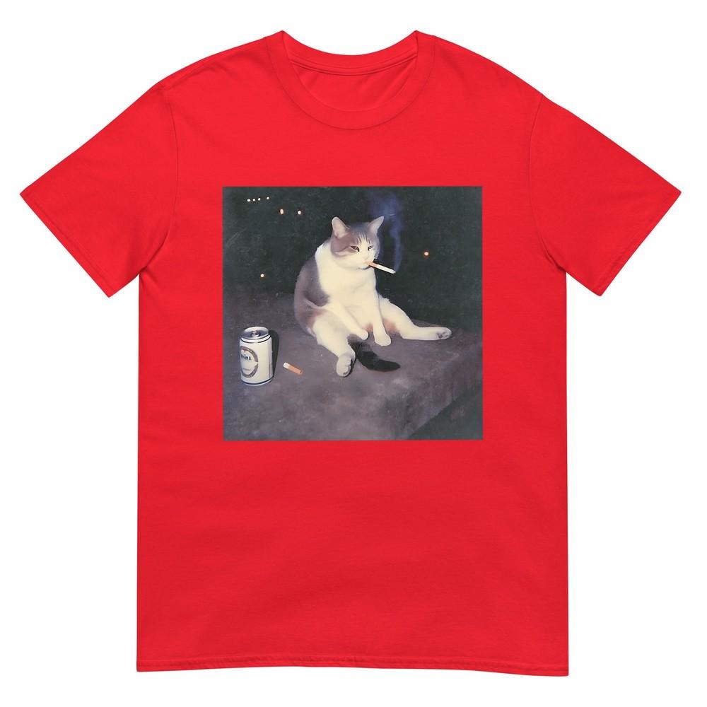 Funny Smoking Cat Meme Tshirt S