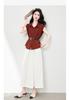 Fashionable casual suit, stylish and slimming, sleeveless shirt, wide leg pants, two-piece set