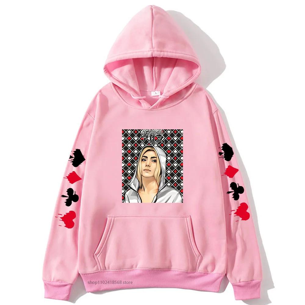 Alice In Borderland Hoodie Men Cartoon Chishiya Sweatshirt Women Anime Graphic Streetwear Winter Top Clothing