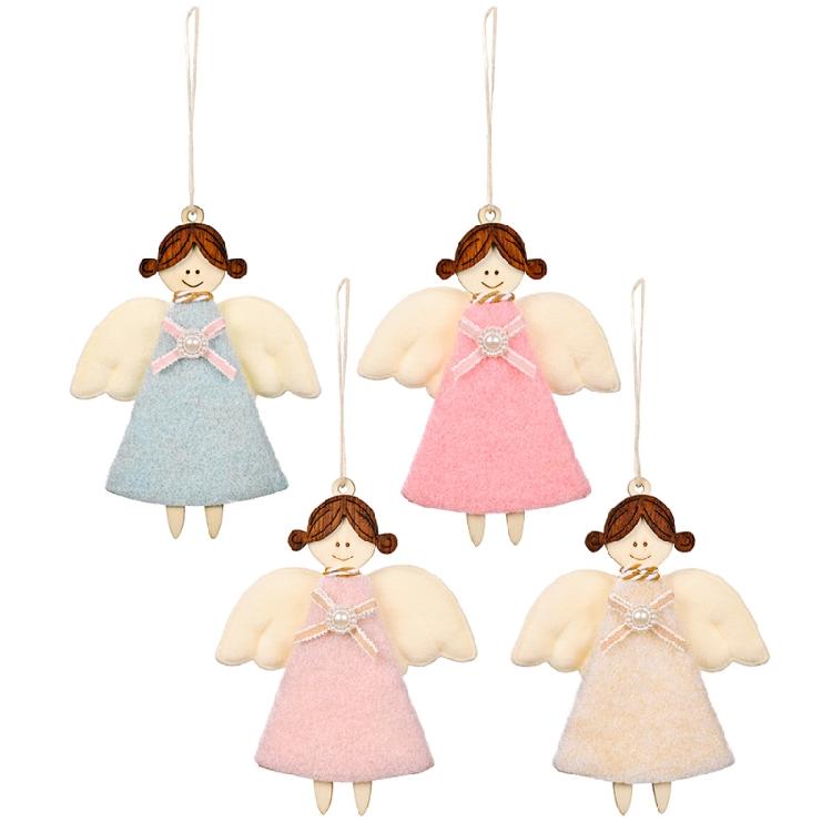 

Christmas Ornament for Doll Winged Angel Shine Pendant Gifts Hanging Decor 1