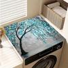 1Pcs Rubber Drying Mat With Abstract Weeping  Tree For Coffee Shop Restaurant Kitchen Carpet Tableware Durable Diatom Mud Table Mat Pet Mat Coffeeware