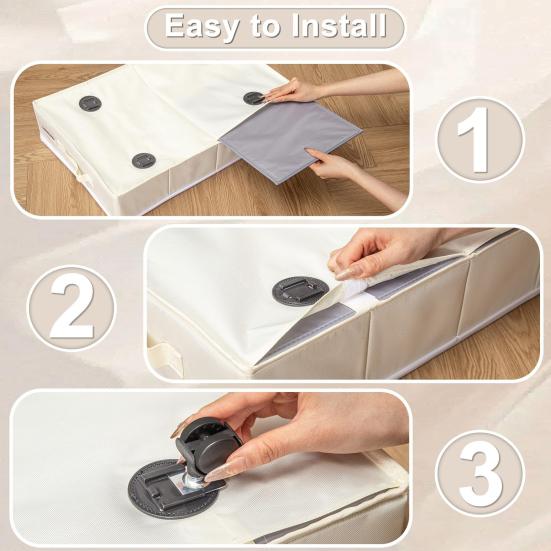 Aufbewahrungsbox unter dem Bett mit Rädern Faltbare Aufbewahrungsbox unter dem Bett Mit Reißverschluss Platzsparend Rollender Organizer