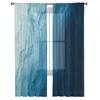 Zasłony woalowe z gradientem fal Ocean Beach Nowoczesna zasłona z gazy do salonu sypialni Zasłony z przędzy woalowej