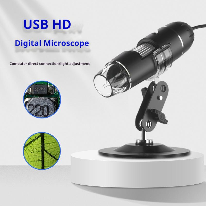 1600X Portable Electronic Microscope Zoom Digital Microscope with Stand Optical Microscope for Jewelry Appraisal Video