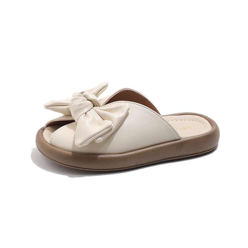 2026Novas Chinelos de Verão para Interior e Exterior para Meninas Sapatos Casuais da Moda Sandálias de Laço para Praia para Crianças
