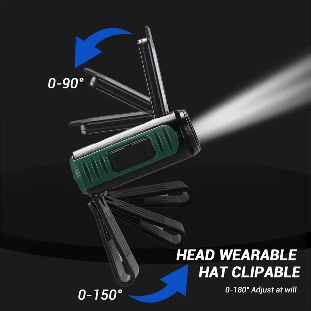 Wave Sensing Headlamp 10w Flashlight Running Mini Rechargeable Fishing Clip On Outdoor Adjustable Work Waterproof Led Hiking Hat